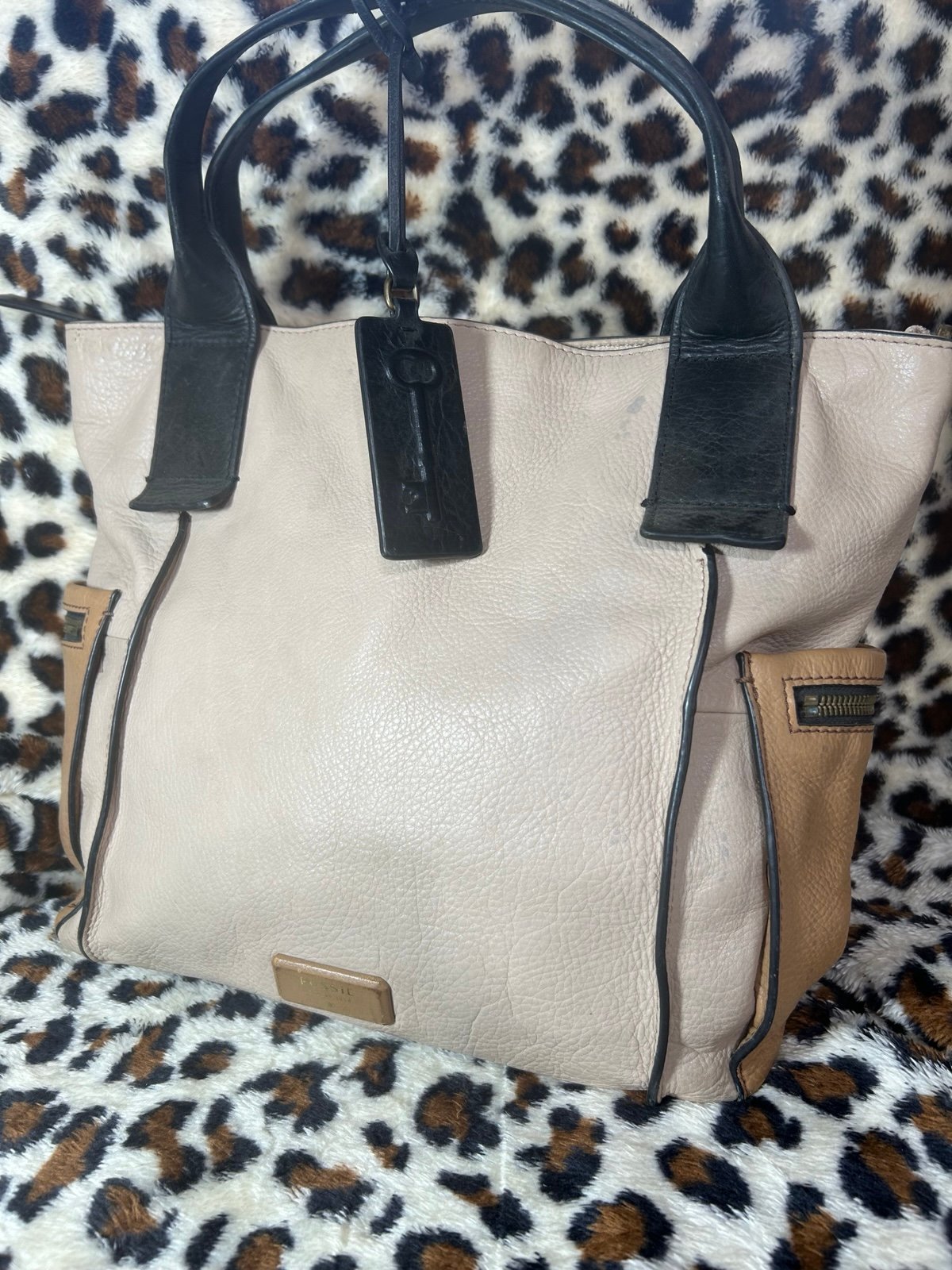 Leather Fossil tote