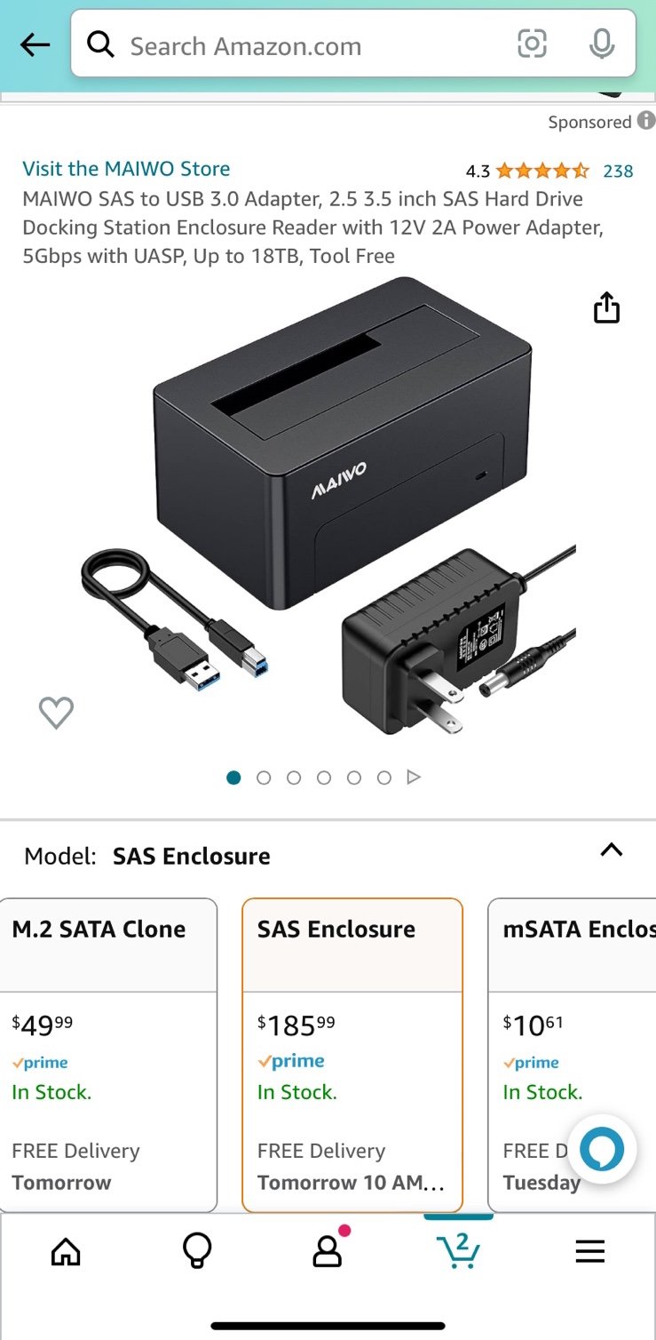 MAIWO SAS to USB 3.0 Adapter 2.5 3.5 inch SAS Hard Drive Docking Station