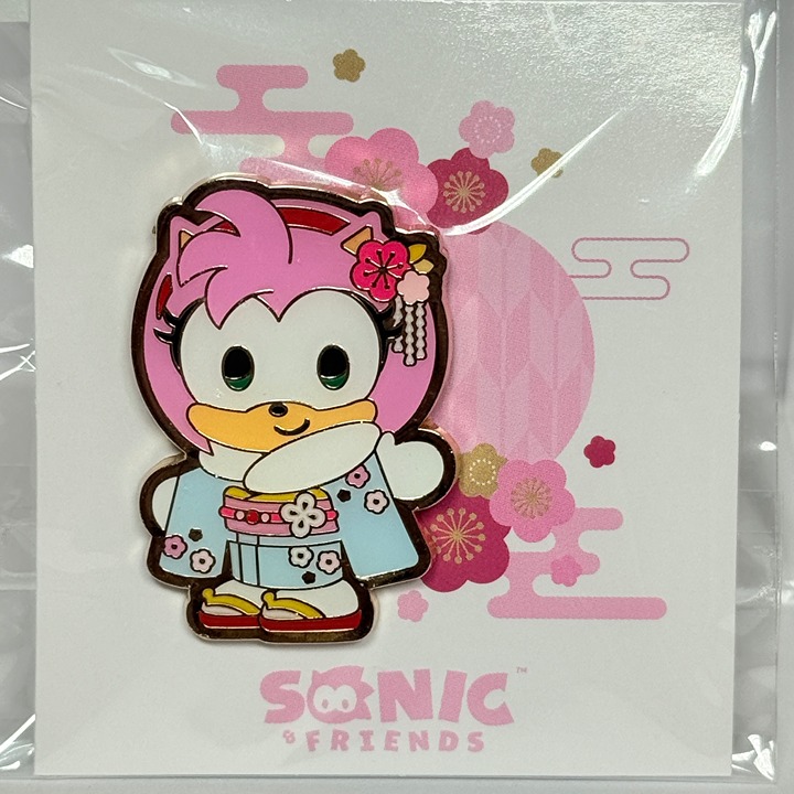 Amy Rose Sonic & Friends AX 2025 Japan ver. Metal Enamel Pin Brand New Official!