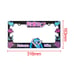 New Universal 2PCS Anime Hatsune Miku ABS Plastic Black License Plate Frame