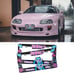 New Universal 2PCS Anime Hatsune Miku ABS Plastic Black License Plate Frame