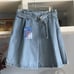 ACNE STUDIOS Bla Konst Light Denim Jean Pleated Belted Skirt Size 36