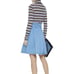 ACNE STUDIOS Bla Konst Light Denim Jean Pleated Belted Skirt Size 36
