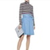 ACNE STUDIOS Bla Konst Light Denim Jean Pleated Belted Skirt Size 36