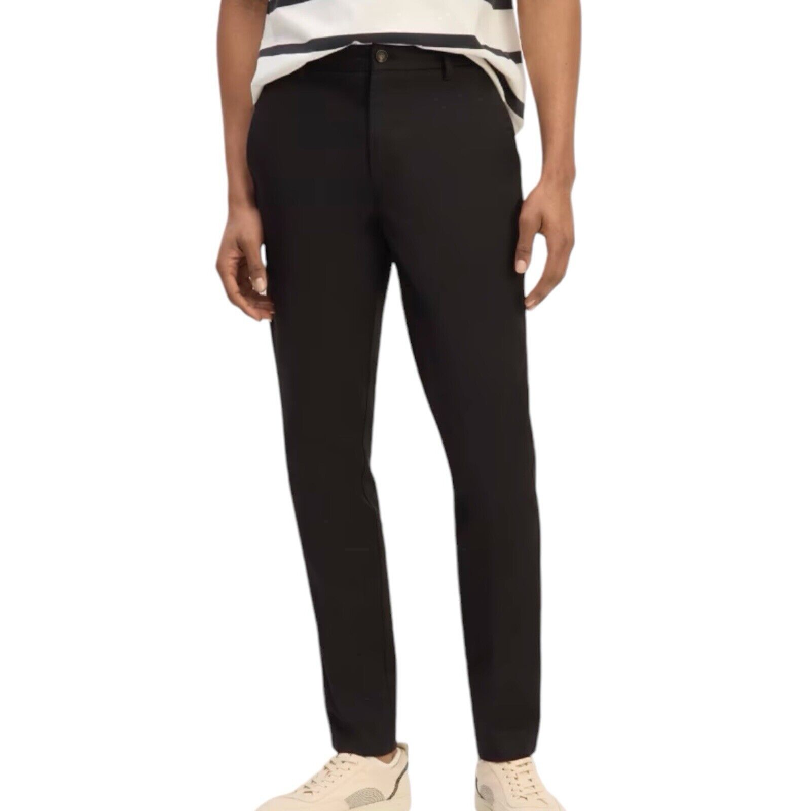 Everlane The Relaxed Taper Air Chino Black Flat Front Trouser Pants Men’s 35x32