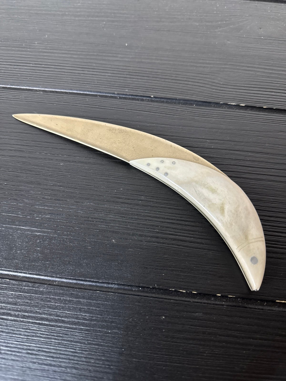 Vintage Letter Opener Stone Handle /Metal Blade