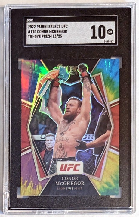 2022 UFC Select Conor Mcgregor #110 Premier Level Tye-Dye Prizm 13/25 SGC 10 SSP