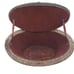 Vintage Rattan Basket w Metal Handle & Lid Latch & Velvet Lining