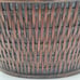Vintage Rattan Basket w Metal Handle & Lid Latch & Velvet Lining