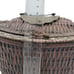Vintage Rattan Basket w Metal Handle & Lid Latch & Velvet Lining