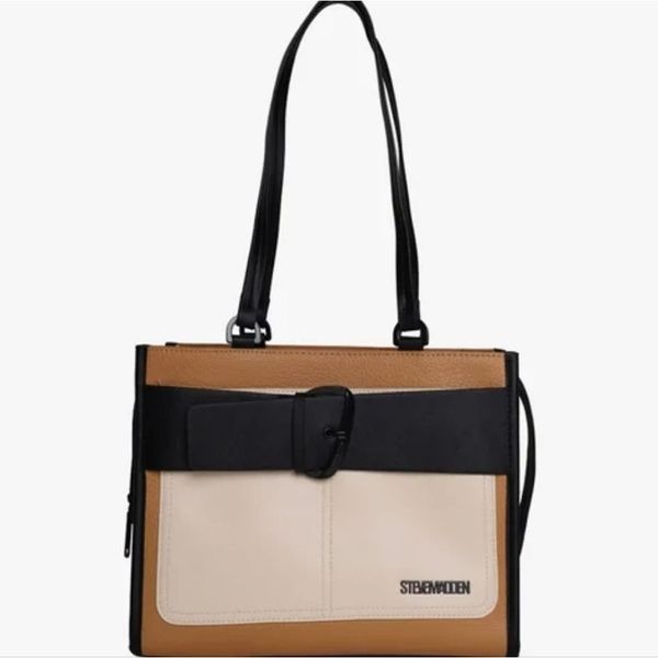 NEW Steve Madden Buckle Tote Handbag