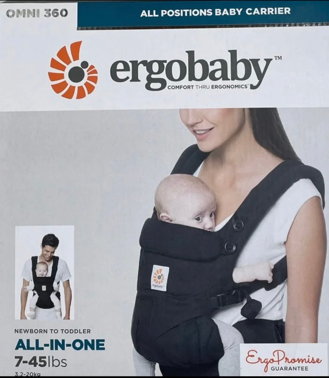 ERGOBABY OMNI 360 BABY CARRIER & POUCH BLACK
