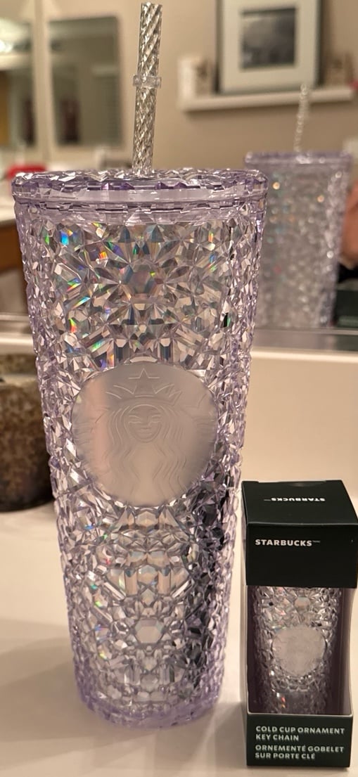 Starbucks diamond cold cup and keychain
