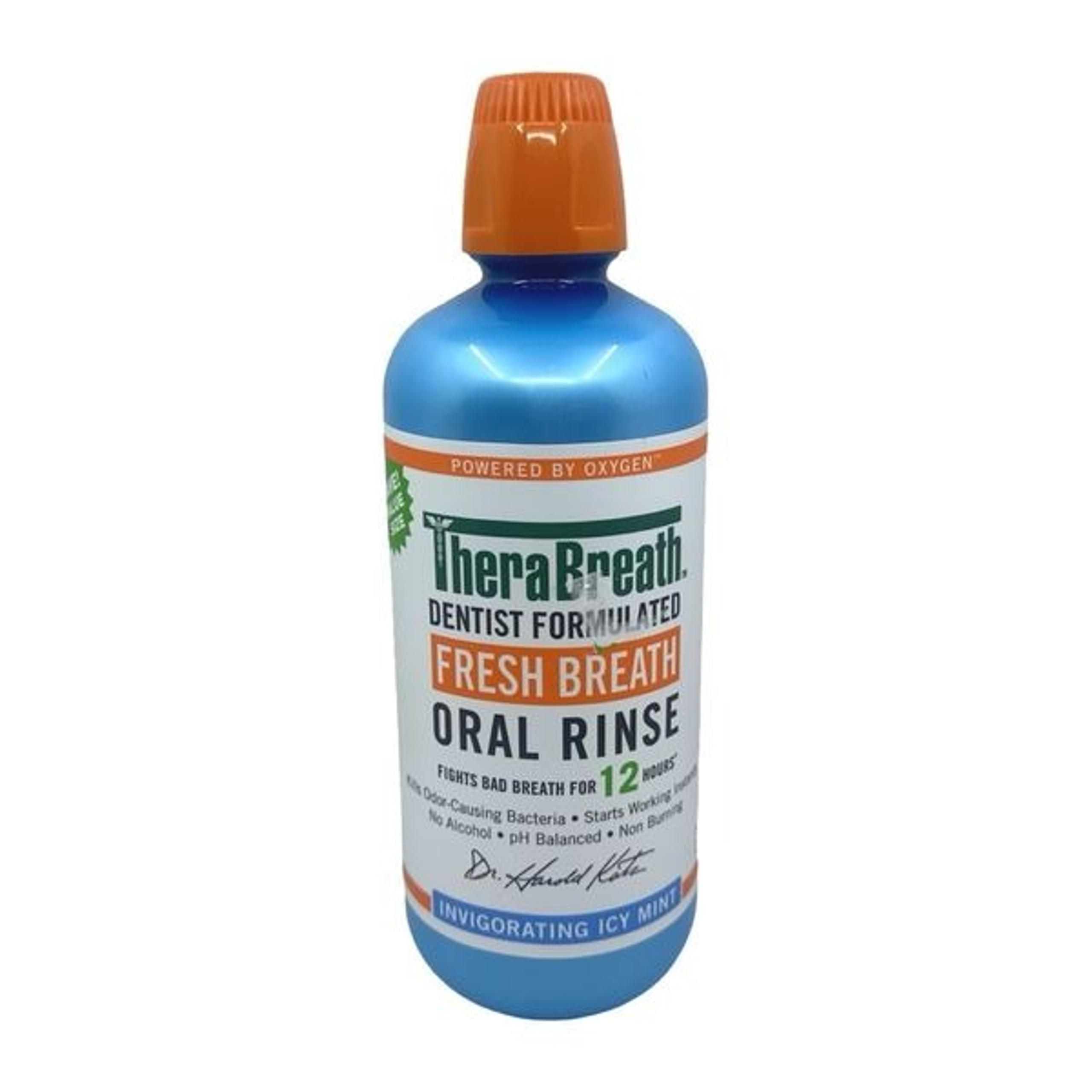 TheraBreath Fresh Breath Oral Rinse - Icy Mint - 33.8 fl oz / 1 L
