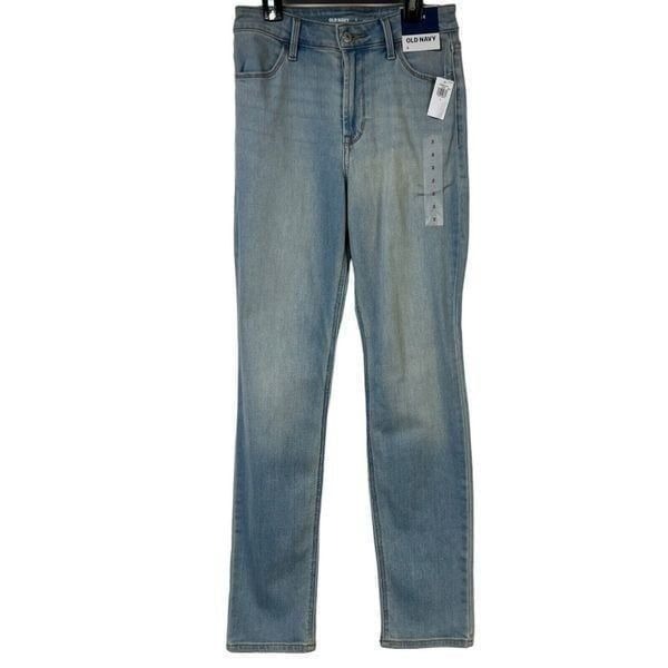 Old Navy Jeans Blue Denim High Rise Straight NEW Size 2 Stretch