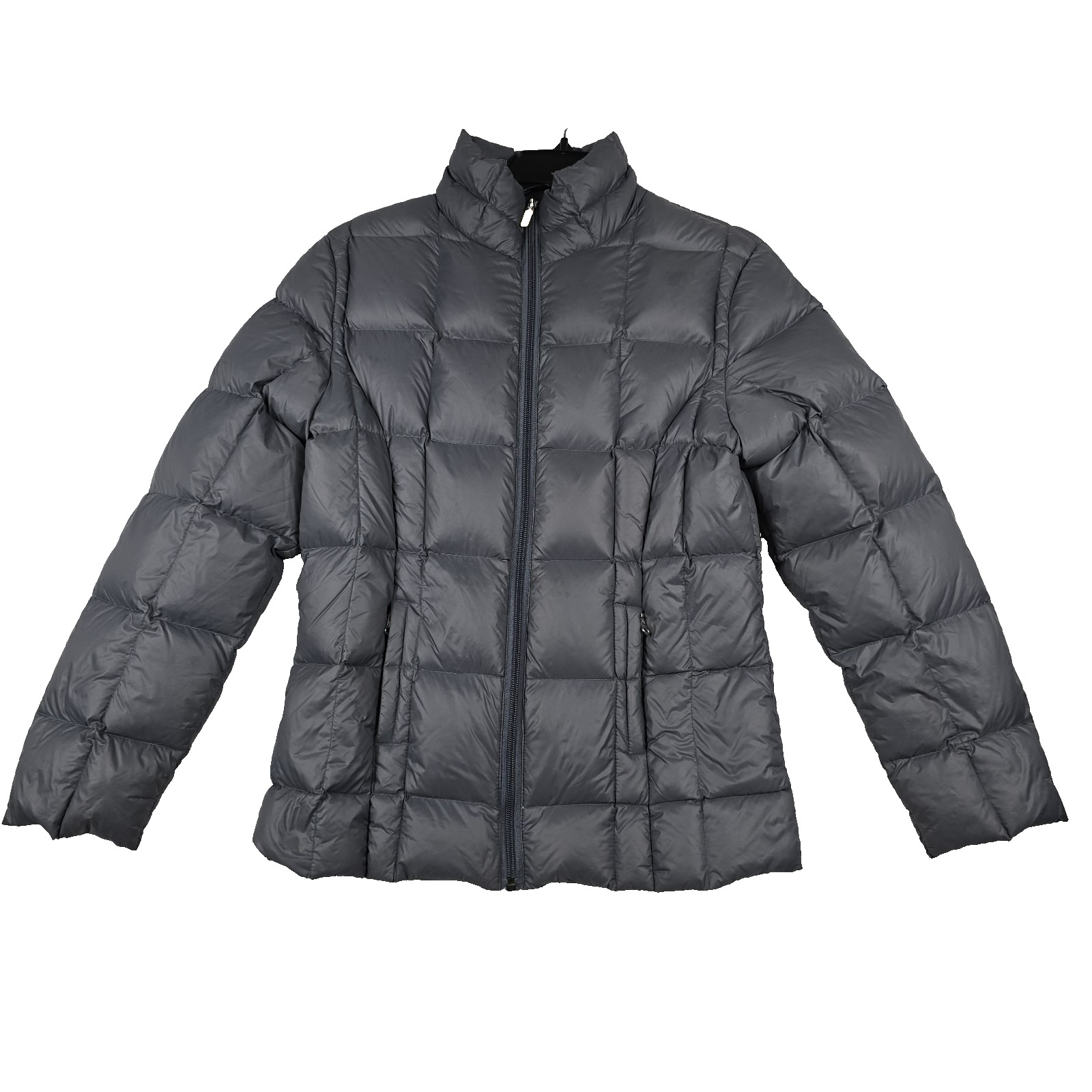 Straight Down Women's Size Medium Gray Puffer Jacket Light Weight