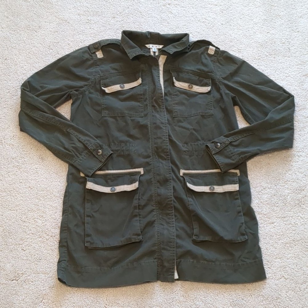 Cabi Olive Green Anorak Jacket Size S