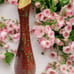 Vtg Art Deco Pull Neck Ceramic Vase Glaze On Organic Form Signed W.R.N. 10/88