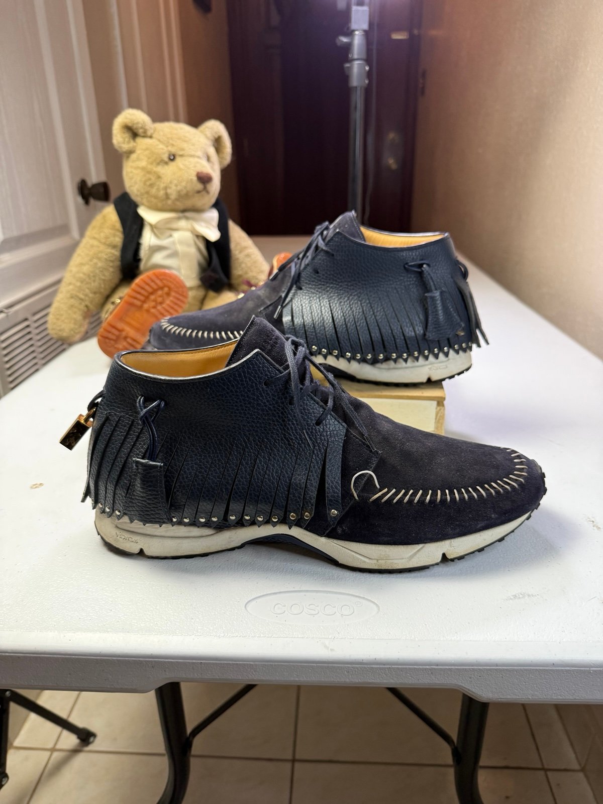 Buscemi Blue Gladiators -gold buckle size 45 in great condition Us 12 LOT