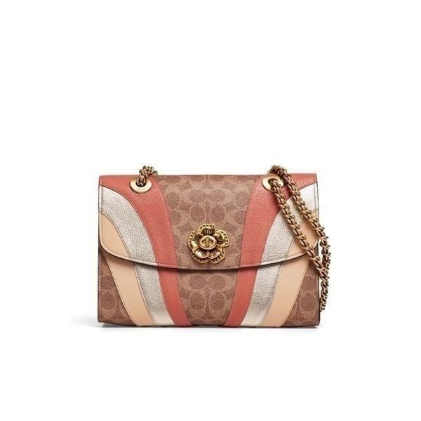 Coach 69526 Parker In Signature Canvas Bag With Wave Patchwork, MISSING HANGTAG