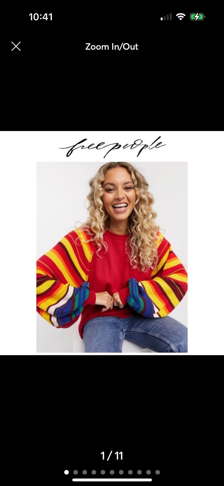 Free People Rainbow Dreams Knit Top