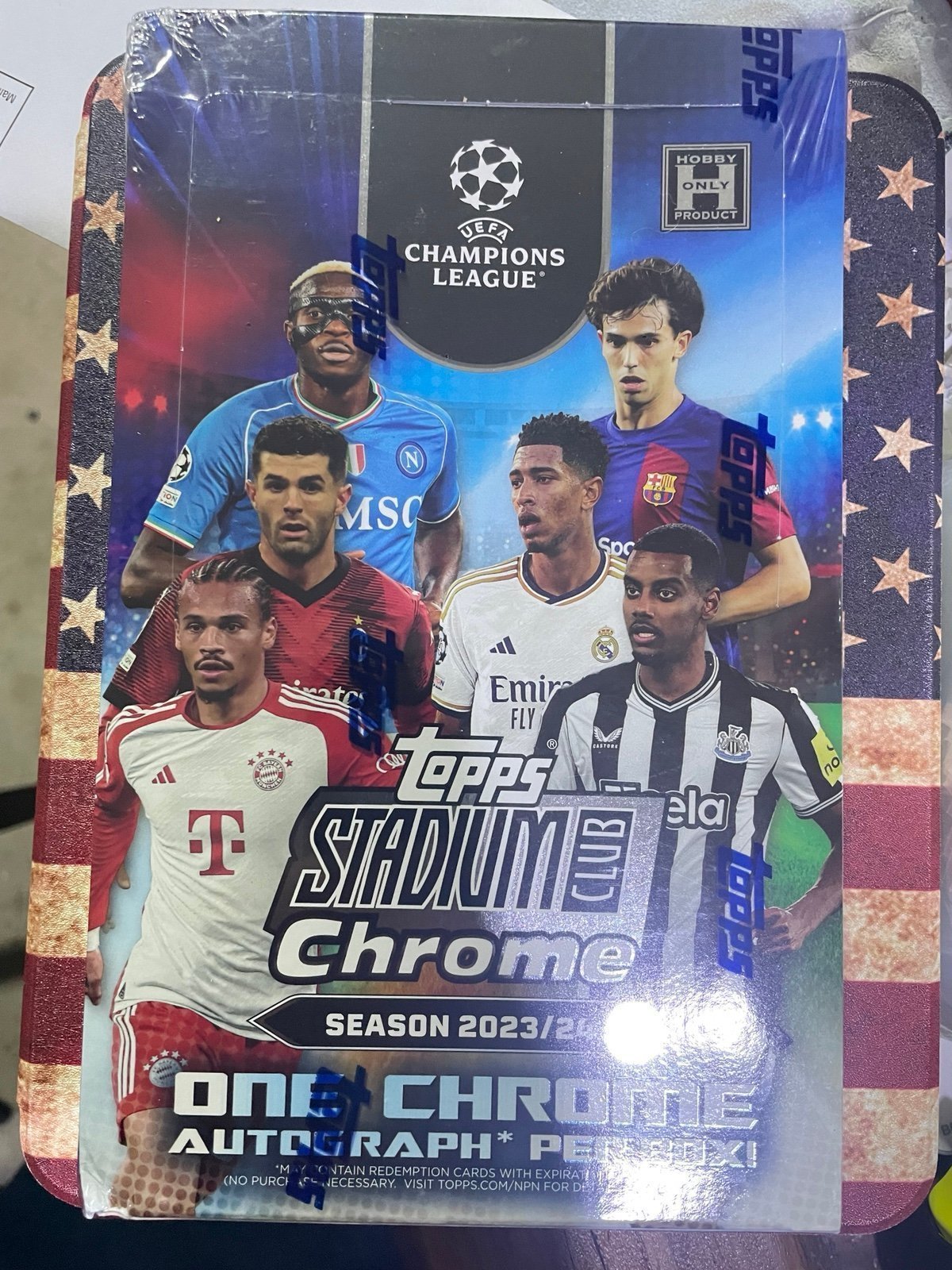 2023/24 UEFA Champions League Stadium Club Chrome Hobby Box - Factory Sealed