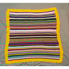 Vintage Handmade Crochet Knit Afghan Throw Blanket Retro Boho Hippie Retro