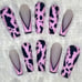 XXL Pink Cow Acrylic Press On Nails