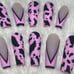 XXL Pink Cow Acrylic Press On Nails