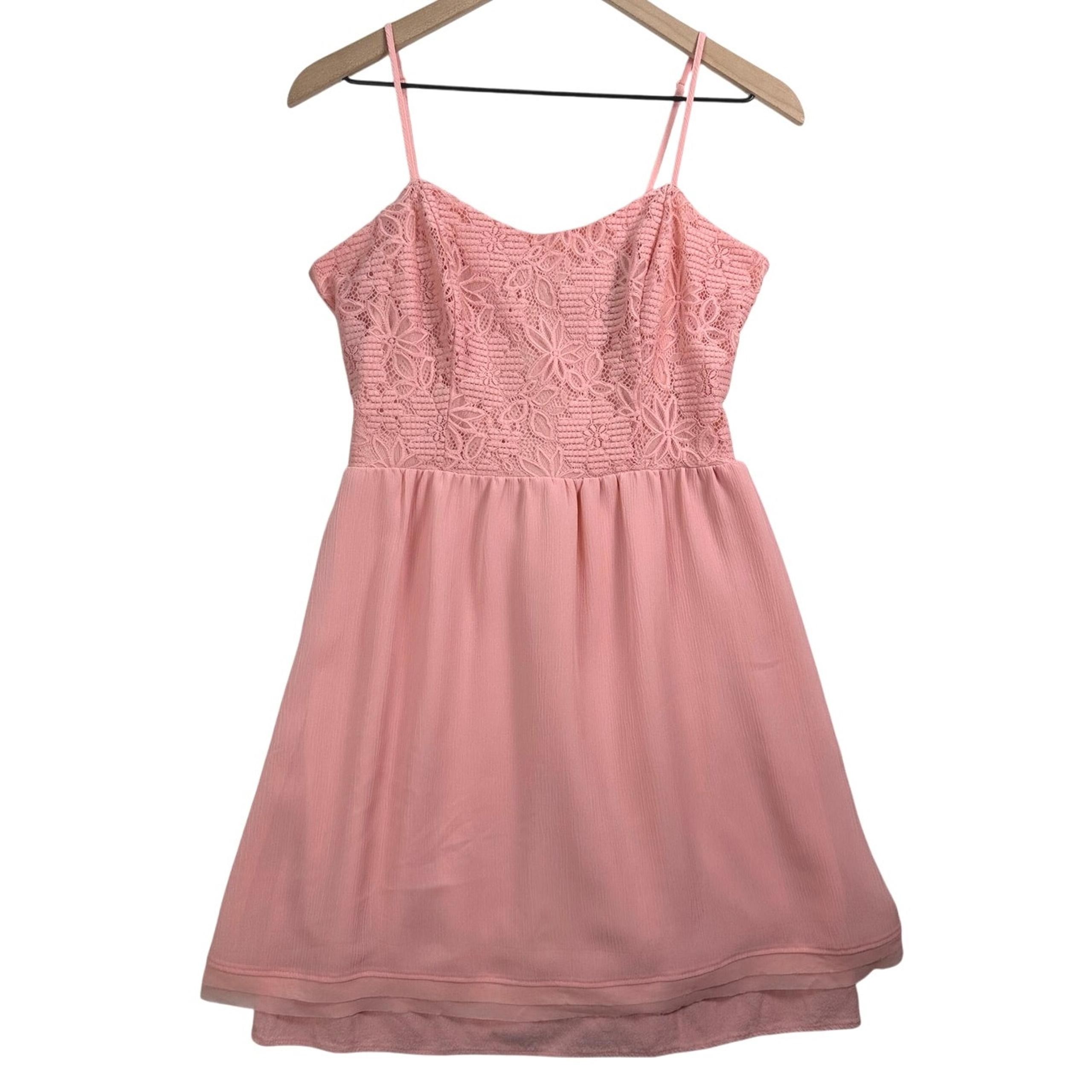 PRINCESS VERA Lace Pink A-Line Dress Soft Girl Coquette Romantic Ballet Style