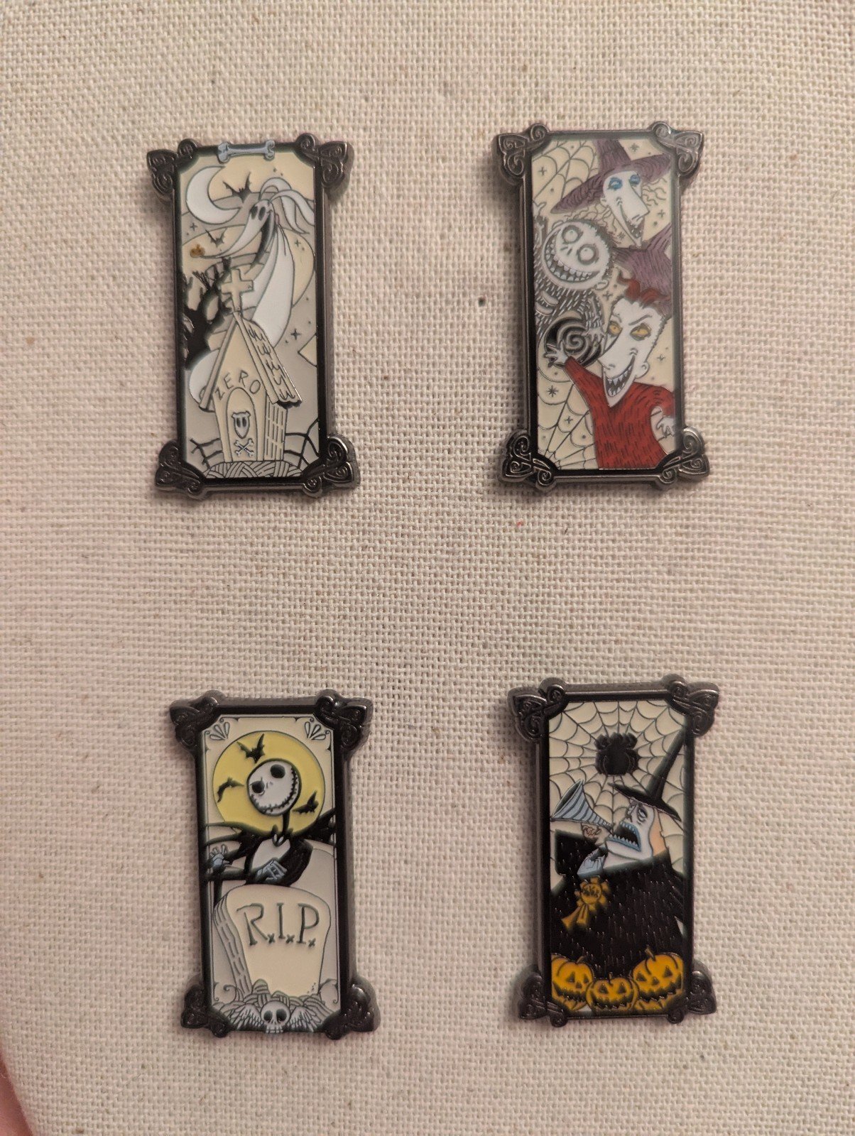 Loungefly the Nightmare Before Christmas Character Portraits Pin - Set of 4