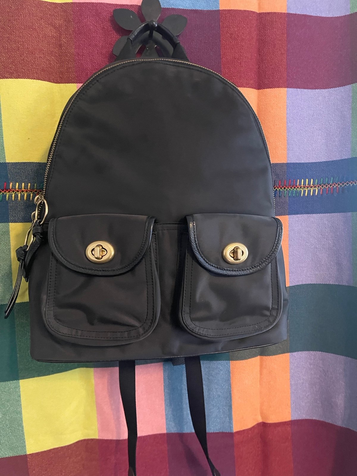 Coach black backpack