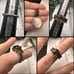 Vintage Sterling Smokey Quartz 3 stone prong set gemstone Sparkle promise ring