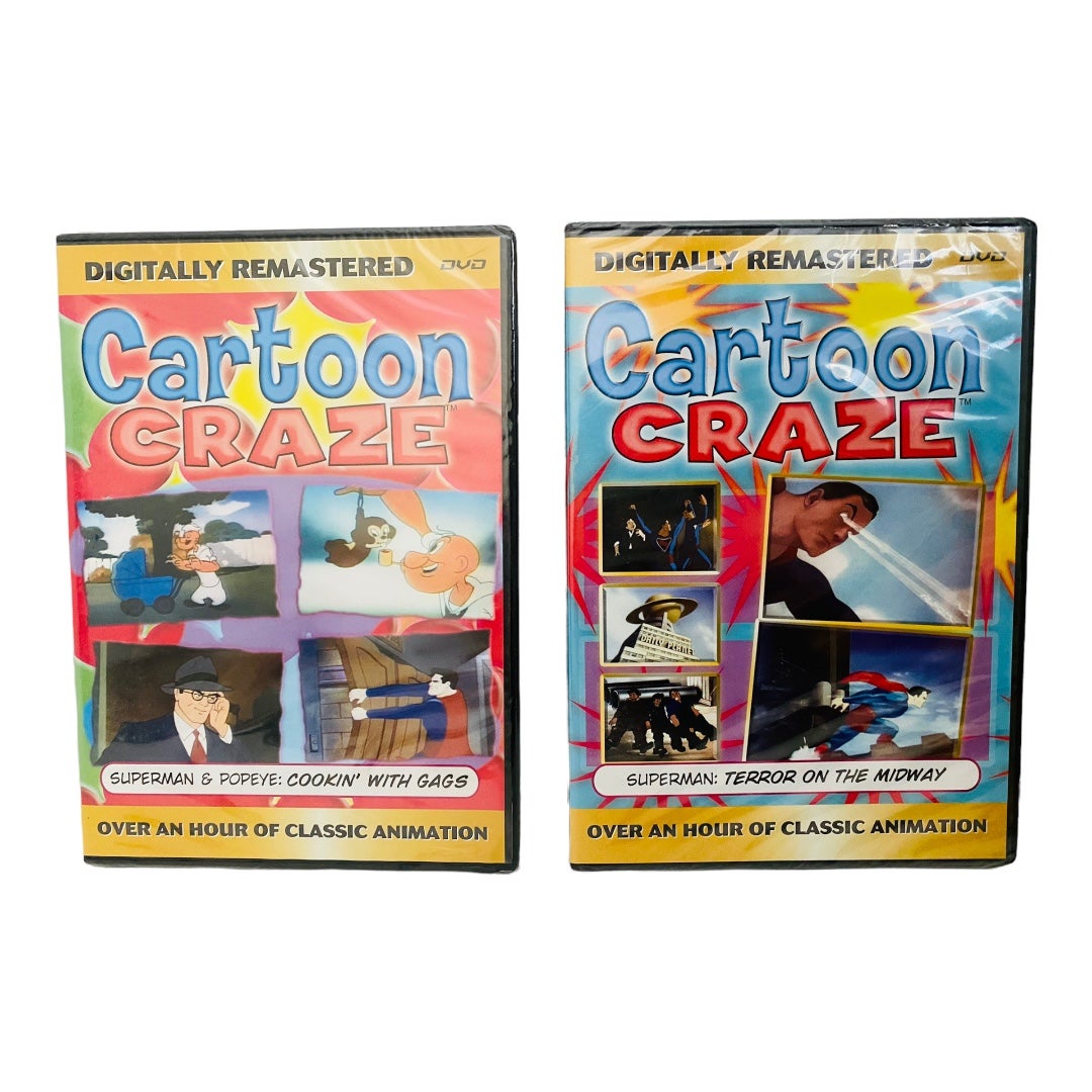 Set of 9 Vintage Remastered Cartoon Craze DVD’s - detail