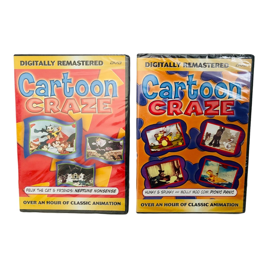 Set of 9 Vintage Remastered Cartoon Craze DVD’s - detail