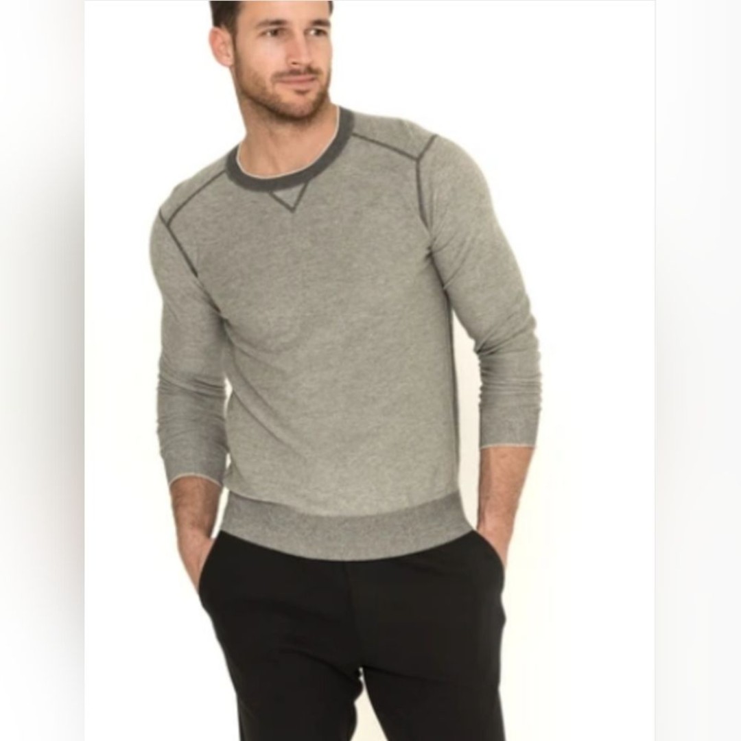 Raffi Mens Crew neck Reverse Vansie Cotton Sweater Size M