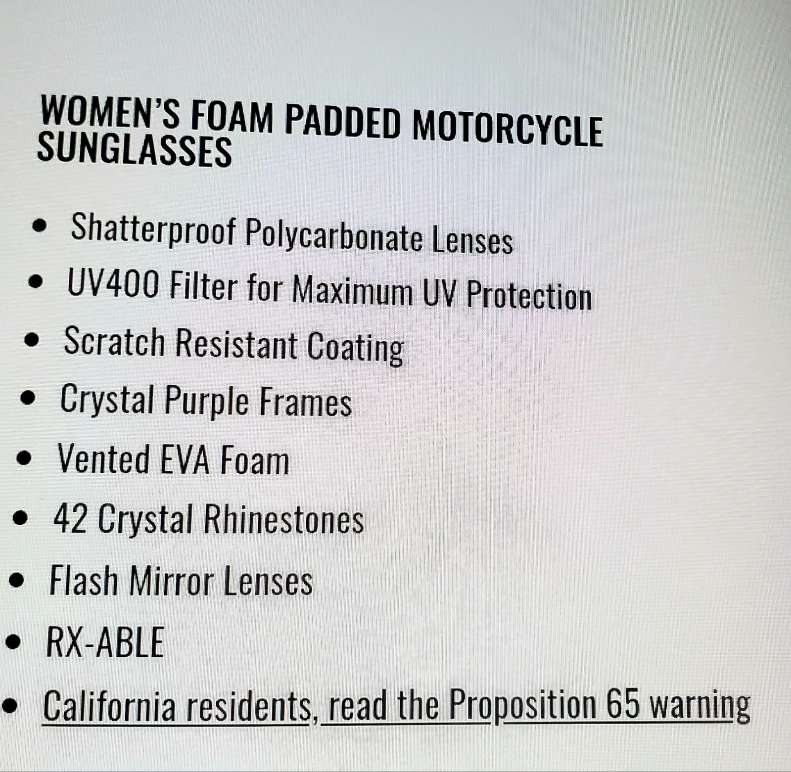 Motorcycle Safety Sunglasses