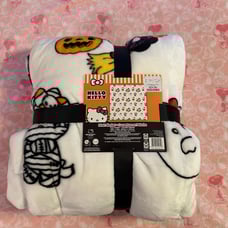 Hello Kitty Halloween Witch Ghost Full Queen Blanket 90x90 Sanrio Throw