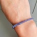 Natural Tanzanite Faceted Gemstone 14k Gold Clasp Beaded Graduated Bracelet VTGE