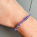 Natural Tanzanite Faceted Gemstone 14k Gold Clasp Beaded Graduated Bracelet VTGE