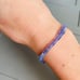 Natural Tanzanite Faceted Gemstone 14k Gold Clasp Beaded Graduated Bracelet VTGE