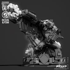 Gurdians of the galaxy Rocket racoon Marvel 3d model 1/6 scale