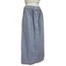 Vintage 80s Boho Preppy Prairie Country Light Wash Cotton Chambray Skirt Size M