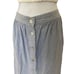 Vintage 80s Boho Preppy Prairie Country Light Wash Cotton Chambray Skirt Size M