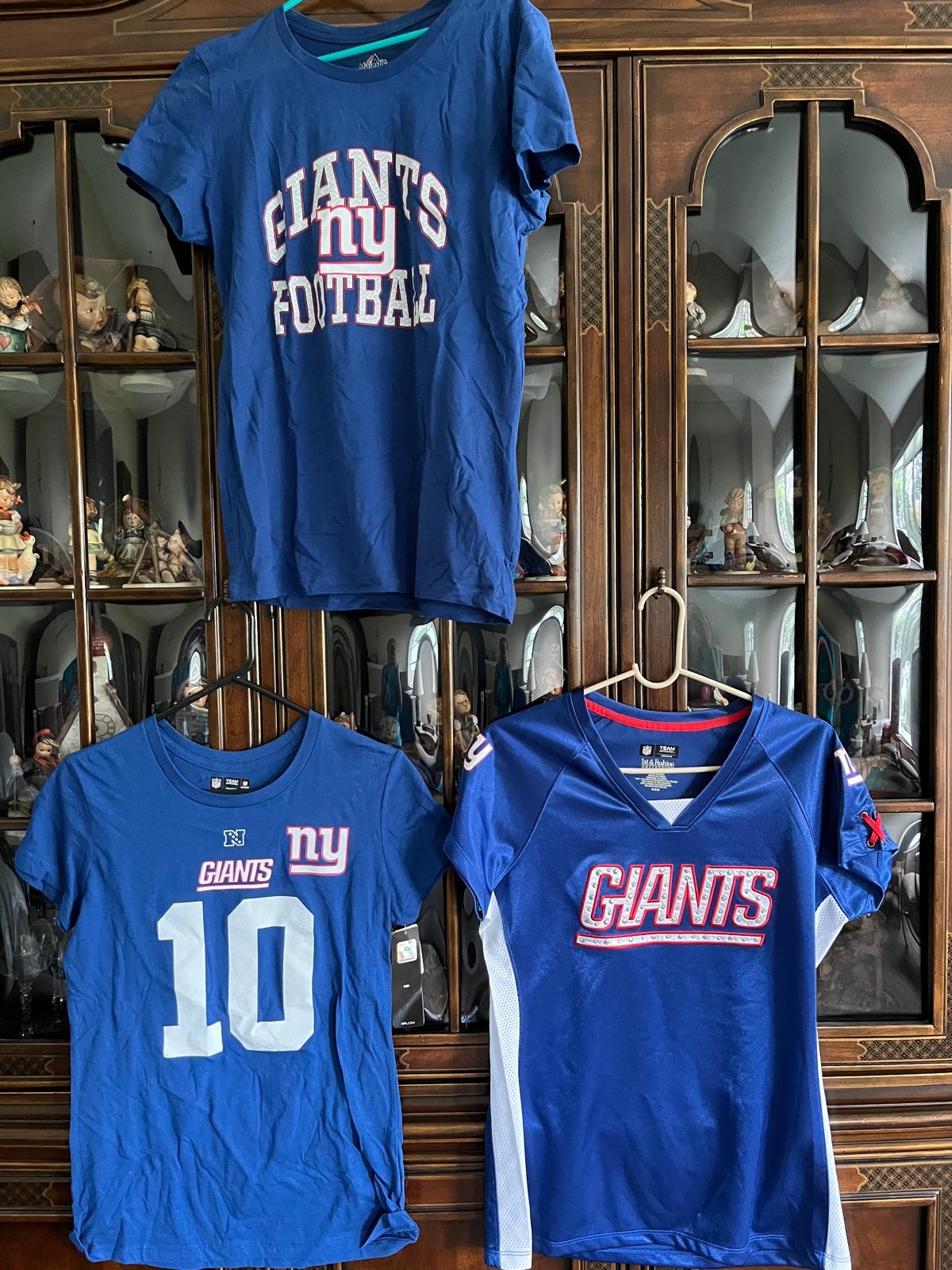Women's NFL giants lot, 1st & Fashion NY Giants Jersey, manning t-shirt, giants