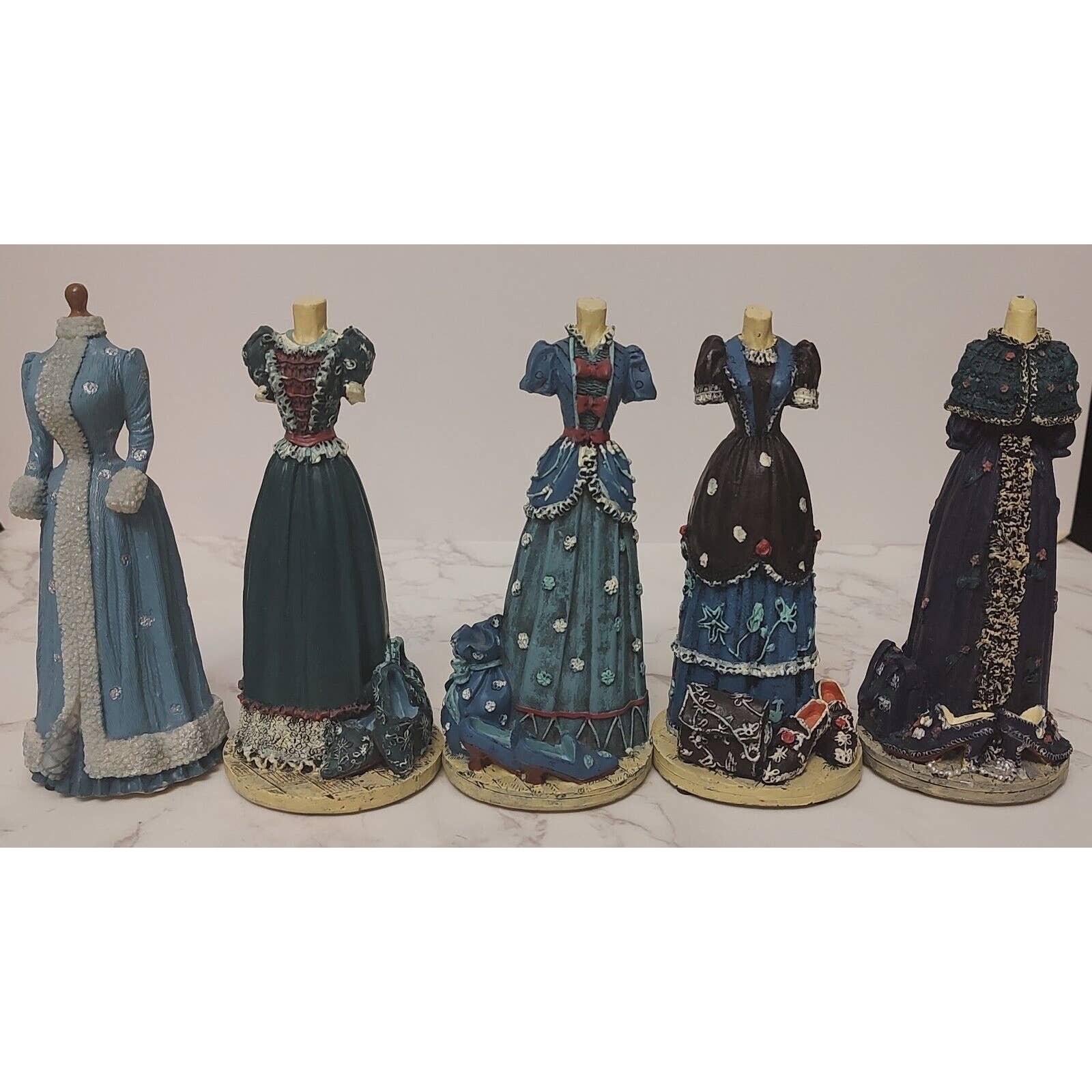 K's Collection Fashion Series Limited Edition Mini Manikin Figurines Lot of 5 B5
