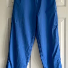 Vintage Catalina Nylon Windbreaker Drawstring Blue Track Pants Ankle Zippers S
