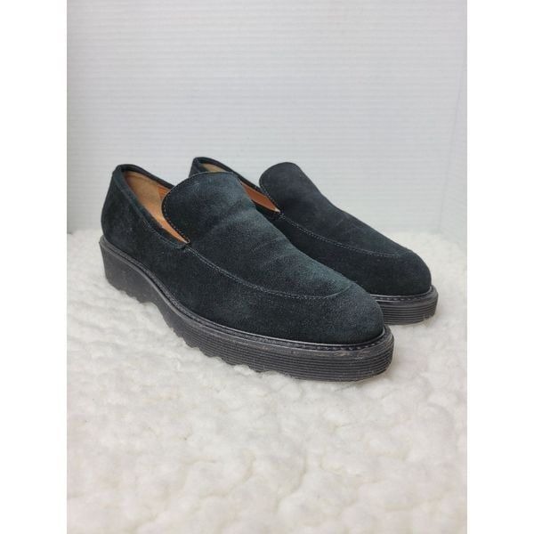 Aquatalia Kelsey Womens Loafer Size 9 Black Suede Loafer Flats 245633