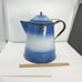 Antique RARE Shaded Blue Large Graniteware/Enamelware Cowboy Coffee Pot Boiler