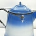 Antique RARE Shaded Blue Large Graniteware/Enamelware Cowboy Coffee Pot Boiler